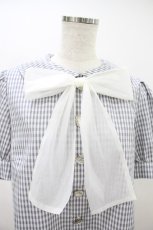 画像3: Ank Rouge / ビジュボタンチェックトップス M グレーｘシロ H-26-10-09-1061-CA-BL-YM-ZH (3)
