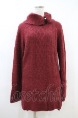 画像1: axes femme / タートルネックニットチュニック M ワイン H-26-10-09-1008-AX-OP-NS-ZH (1)
