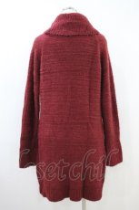 画像2: axes femme / タートルネックニットチュニック M ワイン H-26-10-09-1008-AX-OP-NS-ZH (2)