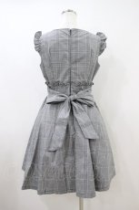 画像2: Ank Rouge / グレンチェックワンピース M グレー H-26-10-09-1021-CA-OP-AS-ZH (2)