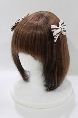 画像1: Innocent World / ケミカルレースストライプコーム  アイボリー×ブラウン H-26-10-09-068-IW-AC-IG-ZH (1)