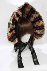 画像2: Royal Princess Alice / 赤の女王エリザベスカラー/夜汽車コラボ/ボンネット  黒 H-26-10-09-075-LO-AC-SZ-ZH (2)