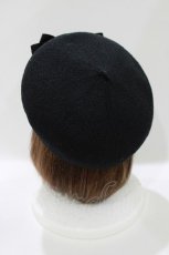 画像2: Enchantlic Enchantilly / Cat Earsロゴ刺繍サマーベレー帽  ブラック H-26-10-09-077-LO-AC-SZ-ZH (2)