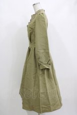 画像2: axes femme / ナポレオン風ハイネックワンピース M イエローグリーン H-26-10-09-015-AX-OP-NS-ZH (2)