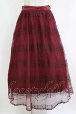 画像1: axes femme / メロディチュールスカート M ワイン H-26-10-09-018-AX-SK-NS-ZH (1)