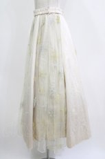 画像2: axes femme / スノークリスタル刺繍スカート M 生成り H-26-10-09-019-AX-SK-NS-ZH (2)