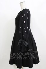 画像2: LODISPOTTO / ローズ刺繍ワンピース M ブラック H-26-10-09-021-LO-OP-NS-ZH (2)