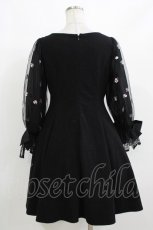 画像3: LODISPOTTO / ローズ刺繍ワンピース M ブラック H-26-10-09-021-LO-OP-NS-ZH (3)
