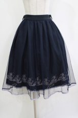 画像1: axes femme POETIQUE / マリン裾刺繍スカート M ブラック H-26-10-09-003-AX-SK-NS-ZH (1)