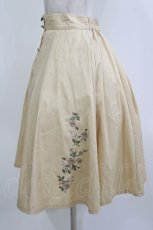 画像2: axes femme / 刺繍入りカラースカート M アイボリー H-26-10-09-024-AX-SK-NS-ZH (2)