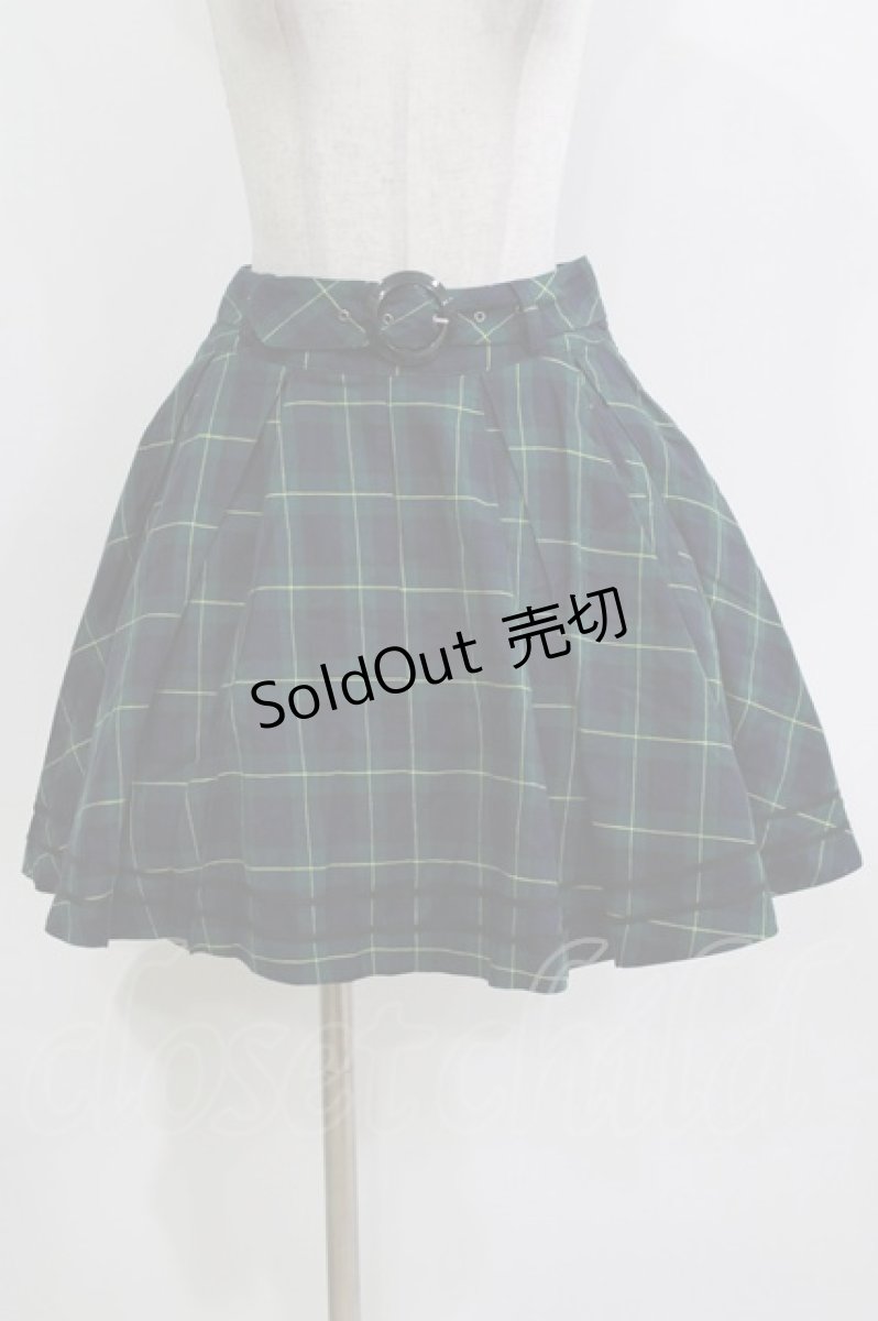画像1: metamorphose / スクールスカート（ミニ） Free グリーン H-26-10-09-025-ME-SK-IG-ZH (1)