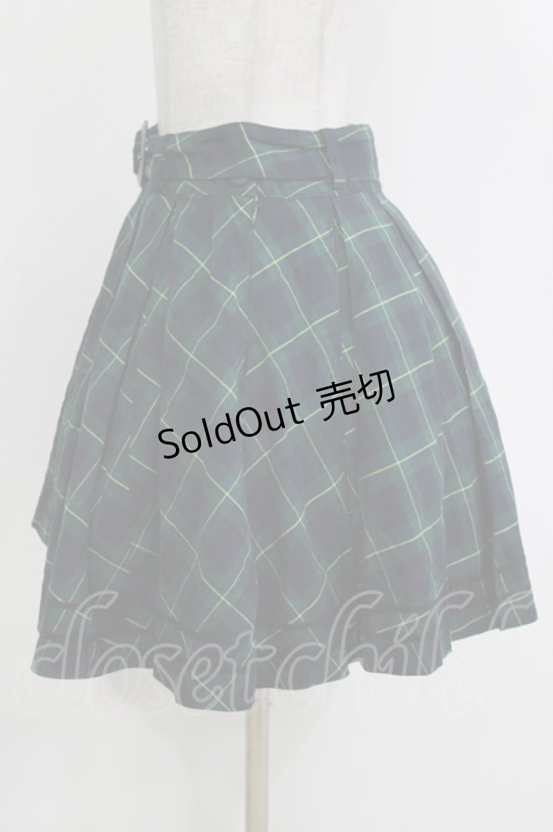 画像2: metamorphose / スクールスカート（ミニ） Free グリーン H-26-10-09-025-ME-SK-IG-ZH (2)