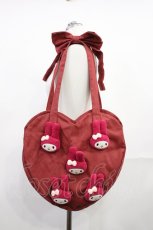 画像2: merry jenny / My Melody heart tote bag  アカ H-26-10-10-040-LO-BG-IG-ZH (2)