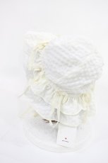 画像2: merry jenny / ribbonフリルハット  アイボリー H-26-10-10-042-LO-AC-OW-ZH (2)