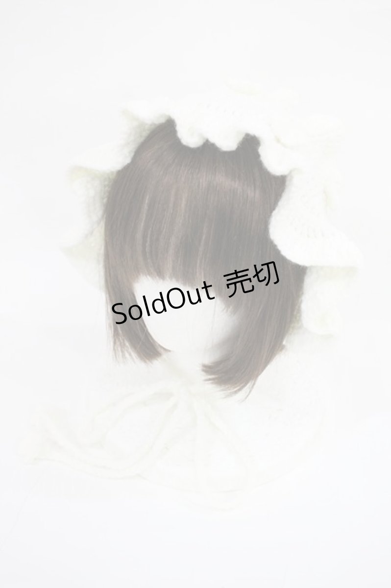 画像1: merry jenny / お花のニットヘッドドレス  シロ H-26-10-10-044-LO-AC-IG-ZH (1)