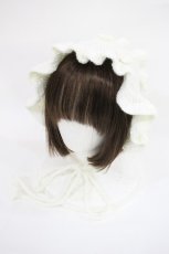 画像1: merry jenny / お花のニットヘッドドレス  シロ H-26-10-10-044-LO-AC-IG-ZH (1)
