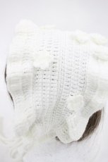 画像2: merry jenny / お花のニットヘッドドレス  シロ H-26-10-10-044-LO-AC-IG-ZH (2)