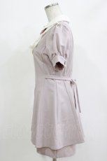 画像2: Ank Rouge / ヨークラッフルコンビネゾン M ピンクＸ白 H-26-10-10-1035-CA-OP-SA-ZH (2)
