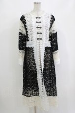 画像1: axes femme NOSTALGIE / 配色使い総レースガウン Free クロ×キナリ H-26-10-10-1038-AX-TO-OW-ZH (1)