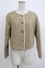 画像1: Maison de FLEUR Petite Robe canone / メラニーの気品忘れないツイードジャケット S Beige H-26-10-10-1040-LO-JA-NS-ZH (1)
