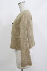 画像2: Maison de FLEUR Petite Robe canone / メラニーの気品忘れないツイードジャケット S Beige H-26-10-10-1040-LO-JA-NS-ZH (2)