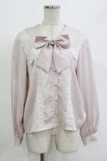 画像1: Ank Rouge / ラッセルレースリボンセーラーブラウス M ピンク H-26-10-10-1047-CA-BL-SA-ZH (1)