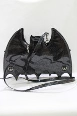 画像4: Angelic Pretty / Horror Batバッグ  ブラックラメ H-26-10-10-1054-AP-BG-NS-ZH (4)