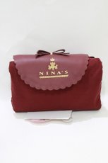 画像1: m petit by misako / AMフラップエコバッグ  ワイン H-26-10-10-1058-LO-ZA-NS-ZH (1)