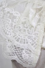 画像2: m petit by misako / AMレース付け襟  オフ H-26-10-10-1070-LO-ZA-NS-ZH (2)