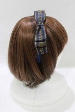 画像2: Angelic Pretty / Crownロゴリボンカチューシャ  ネイビー H-26-10-10-1071-AP-AC-NS-ZH (2)