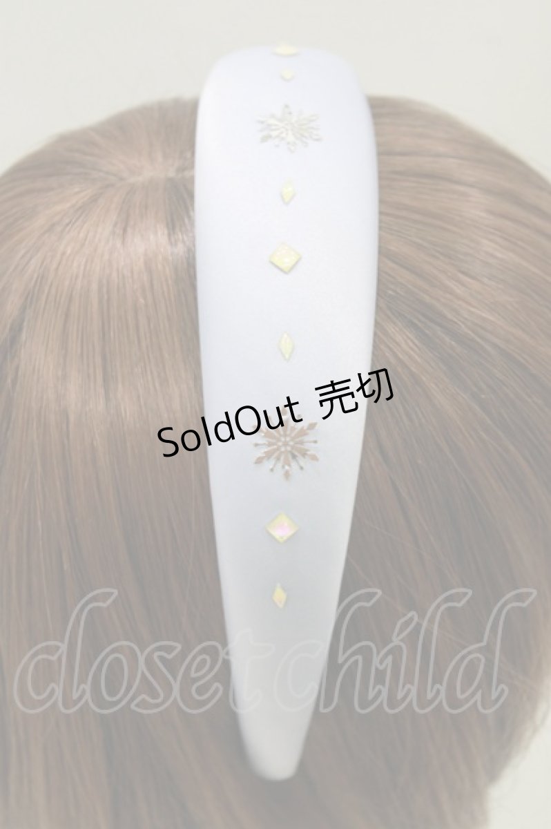 画像2: Maison de FLEUR Petite Robe canone / Elsa/クリスタルカチューシャ  Sax H-26-10-10-1072-LO-AC-NS-ZH (2)