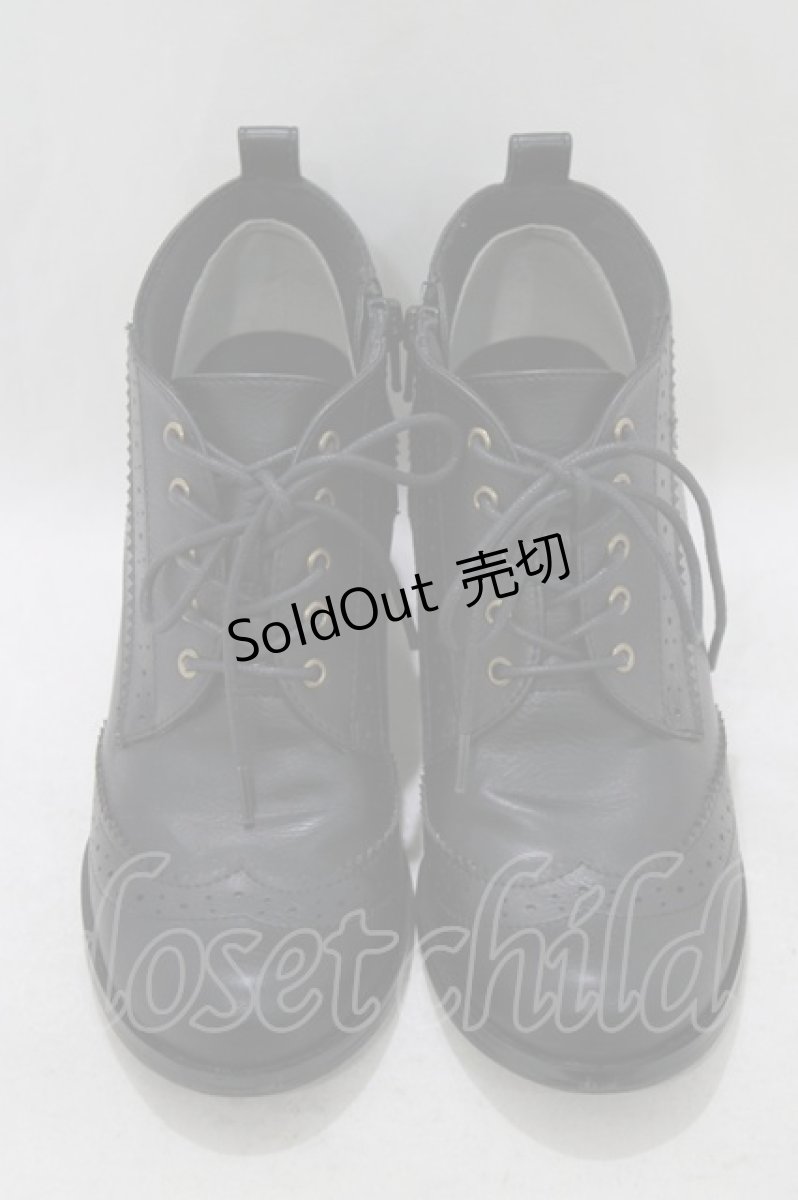 画像1: Maison de FLEUR Petite Robe canone / お嬢様のショートブーツ S BLACK H-26-10-10-1077-LO-SH-NS-ZH (1)