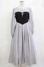 画像1: Maison de FLEUR Petite Robe canone / 森でワルツをワンピース S Gray H-26-10-10-1015-LO-OP-NS-ZH (1)