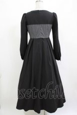 画像3: Maison de FLEUR Petite Robe canone / 森でワルツをワンピース（ストライプ） S BLACK H-26-10-10-1016-LO-OP-NS-ZH (3)