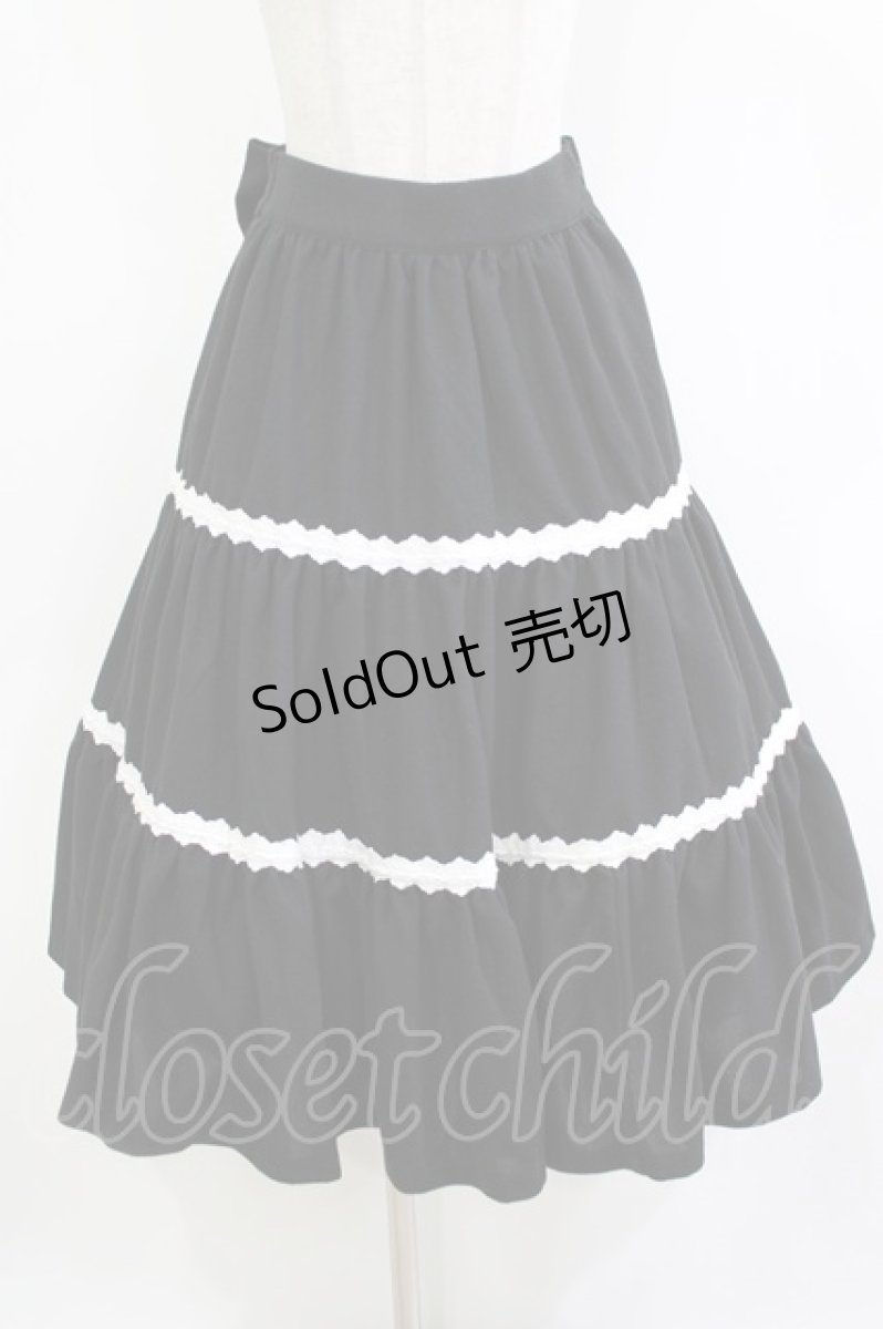 画像1: Maison de FLEUR Petite Robe canone / 幸福について想うスカート S BLACK H-26-10-10-1019-LO-SK-NS-ZH (1)