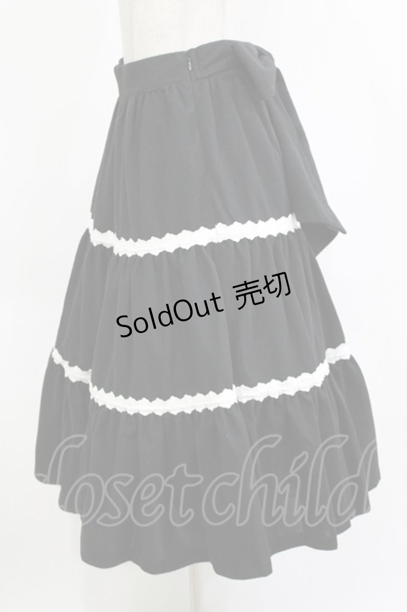 画像2: Maison de FLEUR Petite Robe canone / 幸福について想うスカート S BLACK H-26-10-10-1019-LO-SK-NS-ZH (2)