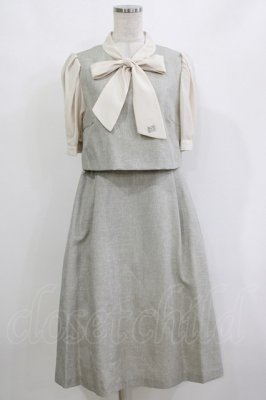 Preview of きみと約束ツイード風ワンピース S Gray Beige