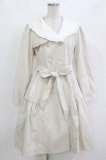 画像1: axes femme POETIQUE / フリル襟ガーリートレンチ M 生成り H-26-10-10-1024-AX-CO-SA-ZH (1)
