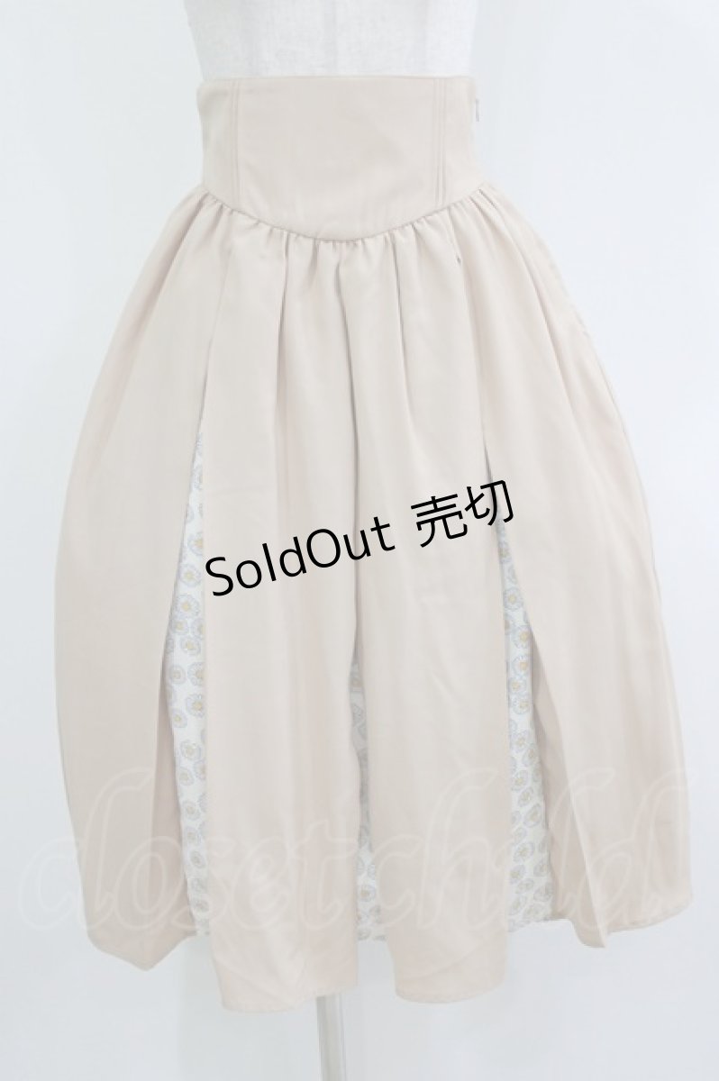 画像1: Maison de FLEUR Petite Robe / 意思に反するスカート S Beige H-26-10-10-1025-LO-SK-NS-ZH (1)