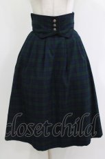 画像1: Maison de FLEUR Petite Robe canone / コルセットベルトチェックスカート S GREEN/NAVY H-26-10-10-1026-LO-SK-NS-ZH (1)