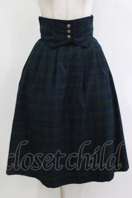Preview of コルセットベルトチェックスカート S GREEN/NAVY