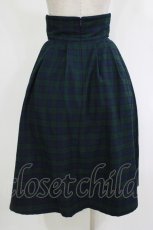画像3: Maison de FLEUR Petite Robe canone / コルセットベルトチェックスカート S GREEN/NAVY H-26-10-10-1026-LO-SK-NS-ZH (3)