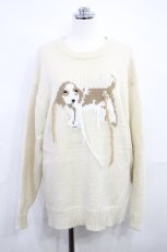 画像1: merry jenny / vintage like dogニット Free アイボリー H-26-10-10-017-LO-TO-SA-ZH (1)