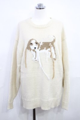 Preview of vintage like dogニット Free アイボリー