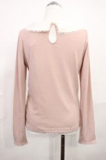 画像2: axes femme POETIQUE / 薔薇刺繍入りブラウス風プルオーバー M ピンク H-26-10-10-032-AX-TO-OW-ZH (2)