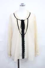 画像1: axes femme / シフォンブラウス M 生成り H-26-10-10-033-AX-BL-SA-ZH (1)