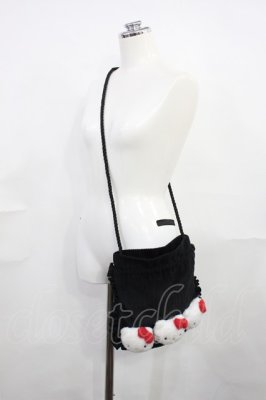 Preview of 【ハローキティコラボ】もこもこショルダーbag  黒ｘ白ｘ赤