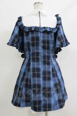 画像3: DearMyLove / ケープ風フレアスリーブヨークワンピース 3L ブルー H-26-10-11-029-GO-OP-YZ-ZH (3)