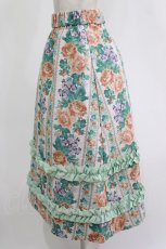 画像2: kutir / 【クティールとレトロ】ゴブランフリルスカート M グリーン H-26-10-11-035-PU-SK-NS-ZH (2)