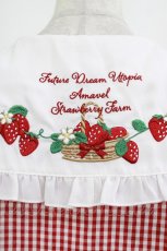 画像3: Amavel / Strawberry Farmフリルブラウス Free レッドギンガム H-26-10-11-042-CA-BL-NS-ZH (3)